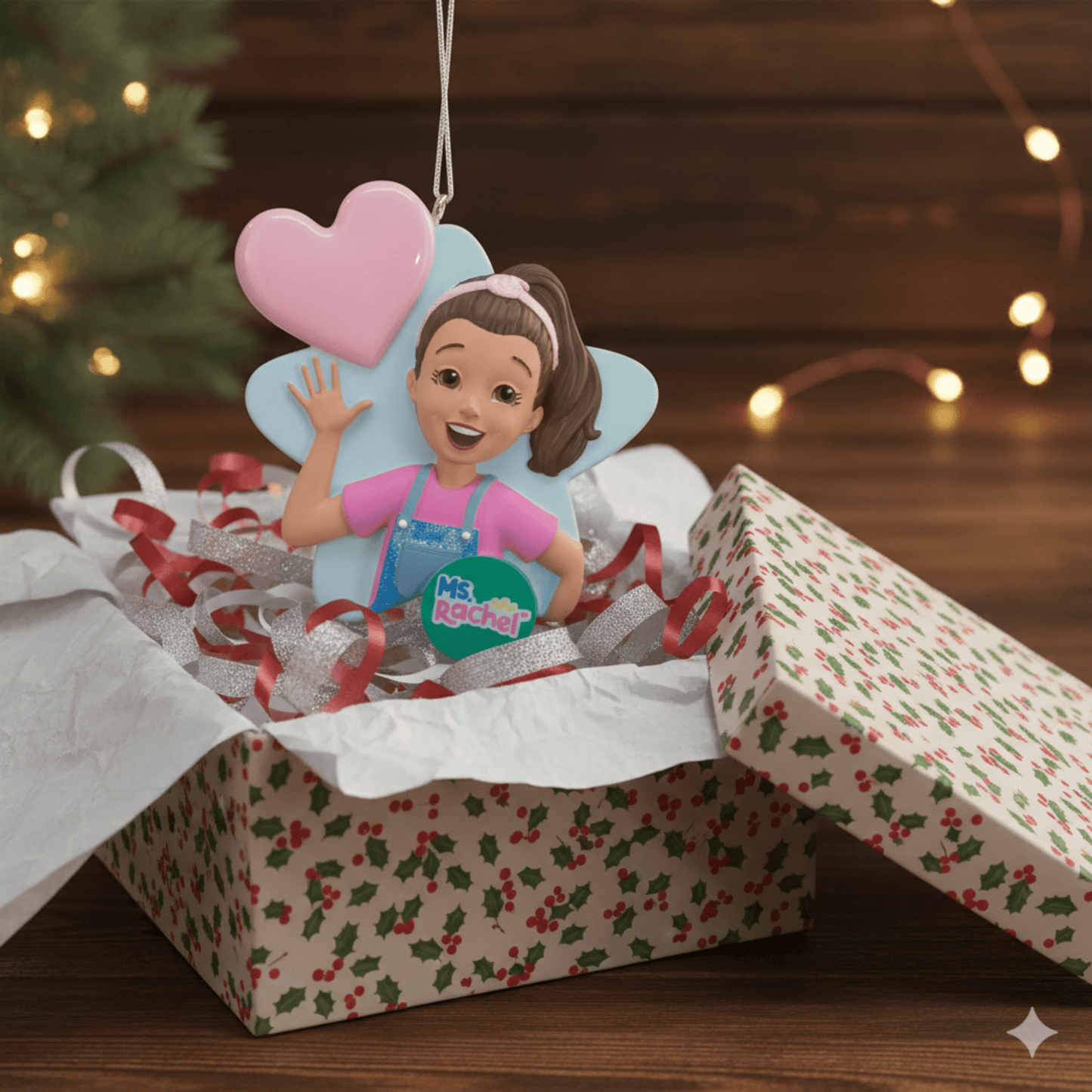 NOW AVAILABLE! Ms. Rachel™ Heart Ornament – Customizable Holiday Decor - Tree Treasures