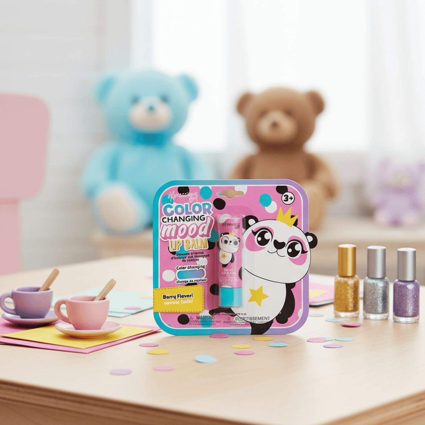 Panda Color - Changing Mood Lip Balm – Pink Plastic, Berry Flavor - Tree Treasures