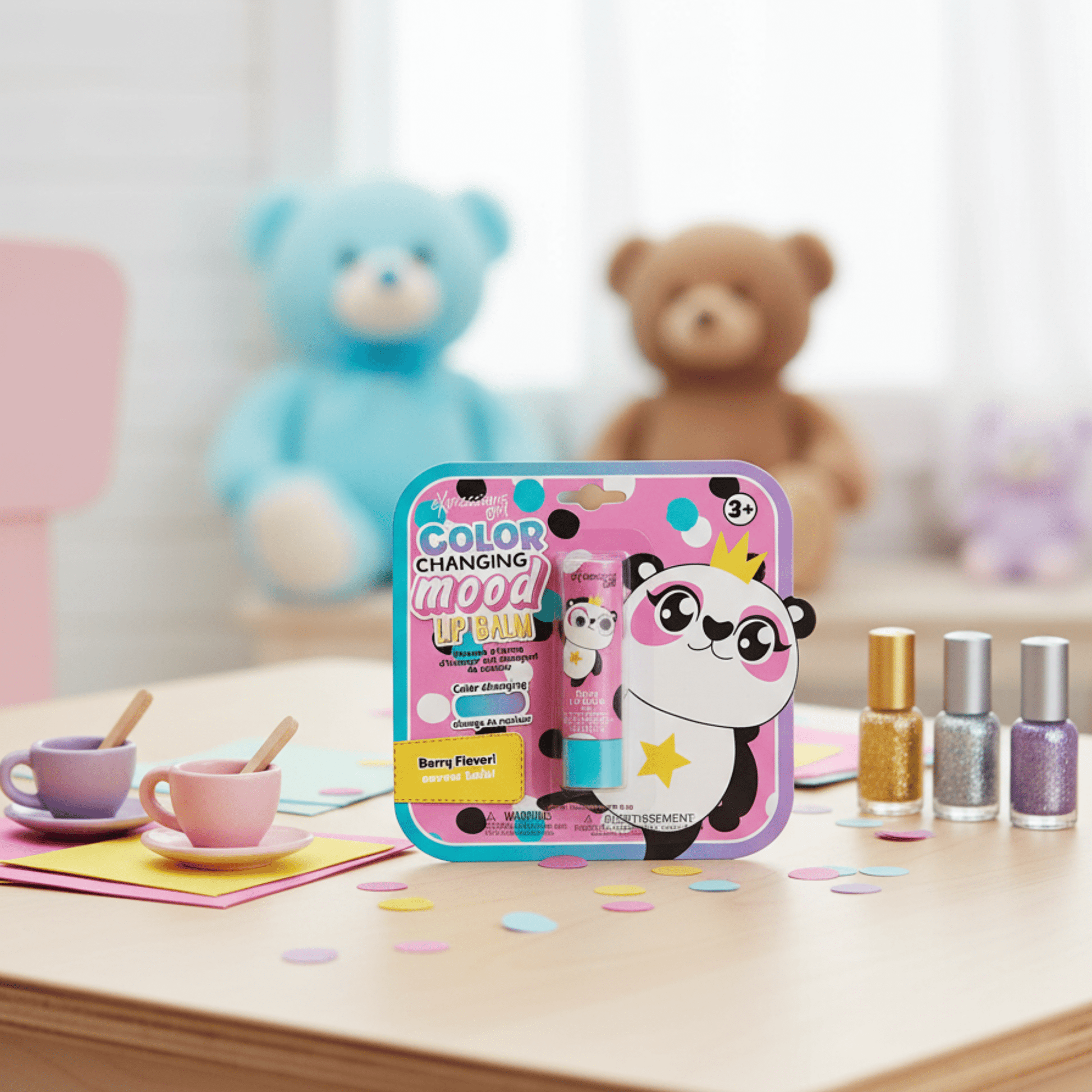 Panda Color - Changing Mood Lip Balm – Pink Plastic, Berry Flavor - Tree Treasures