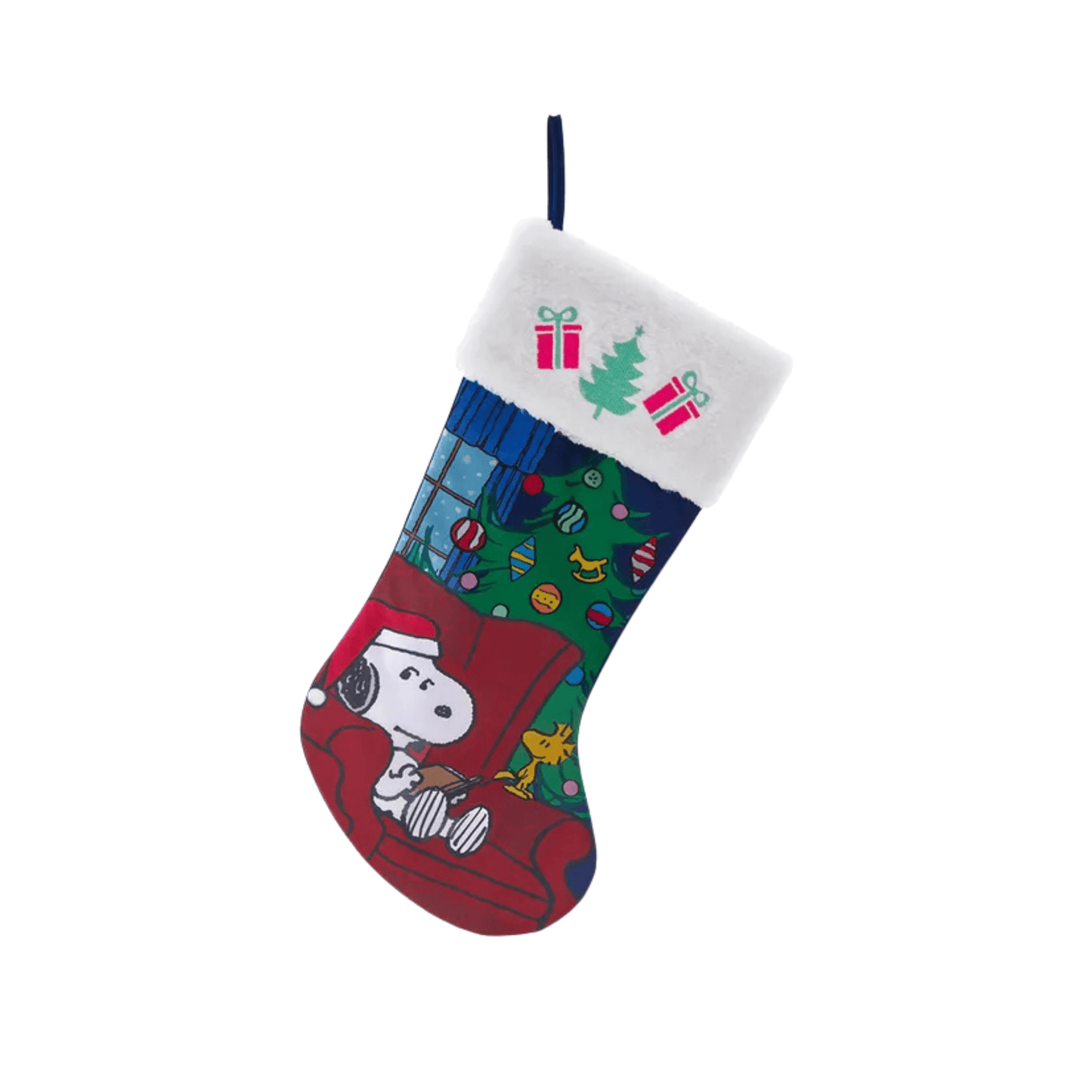 Peanuts Snoopy & Woodstock with Christmas Tree Stocking by Kurt Adler – Festive Holiday Décor - Tree Treasures