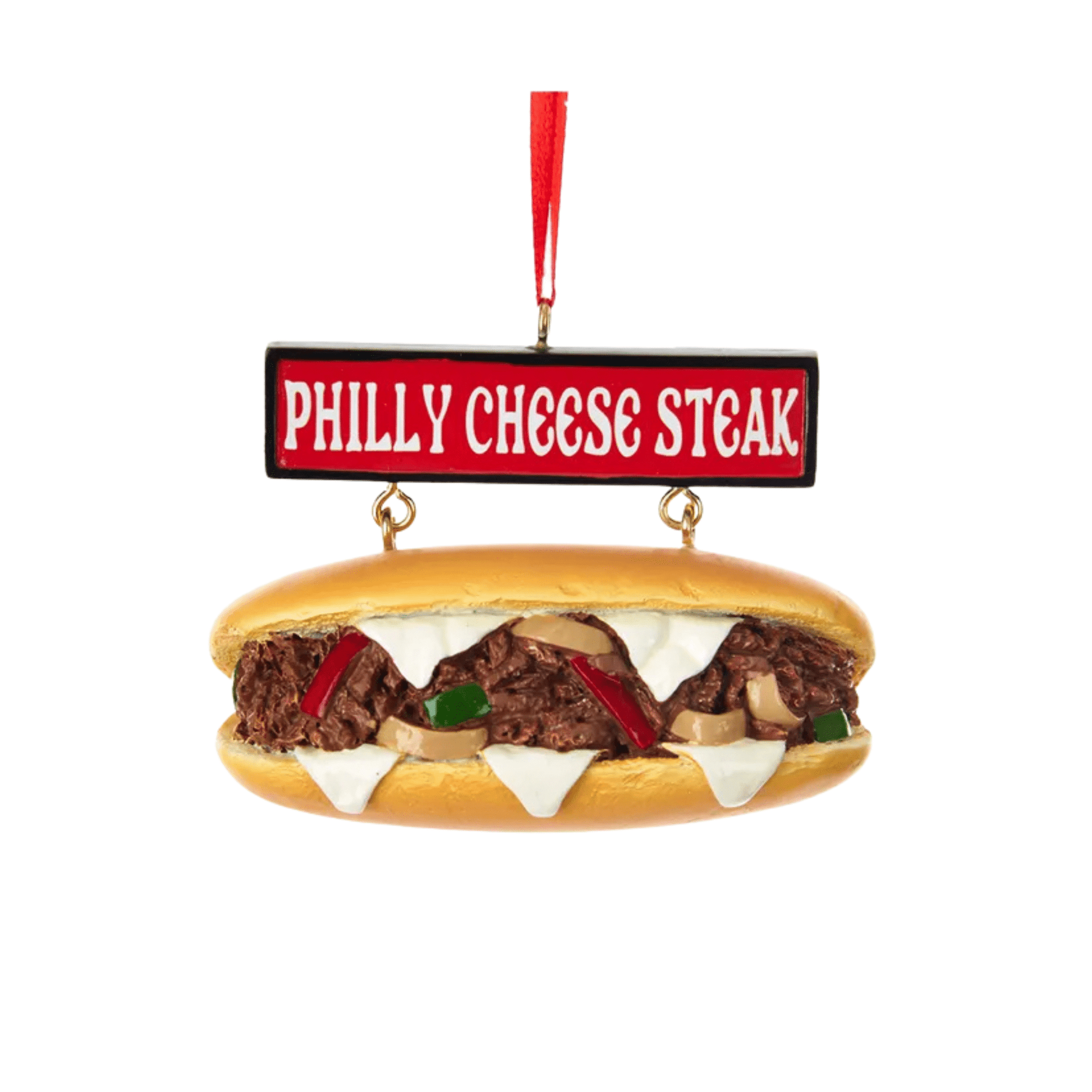 Philly Cheese Steak Sandwich Ornament – Food Lover’s Holiday Decoration - Tree Treasures