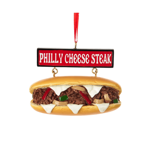 Philly Cheese Steak Sandwich Ornament – Food Lover’s Holiday Decoration - Tree Treasures
