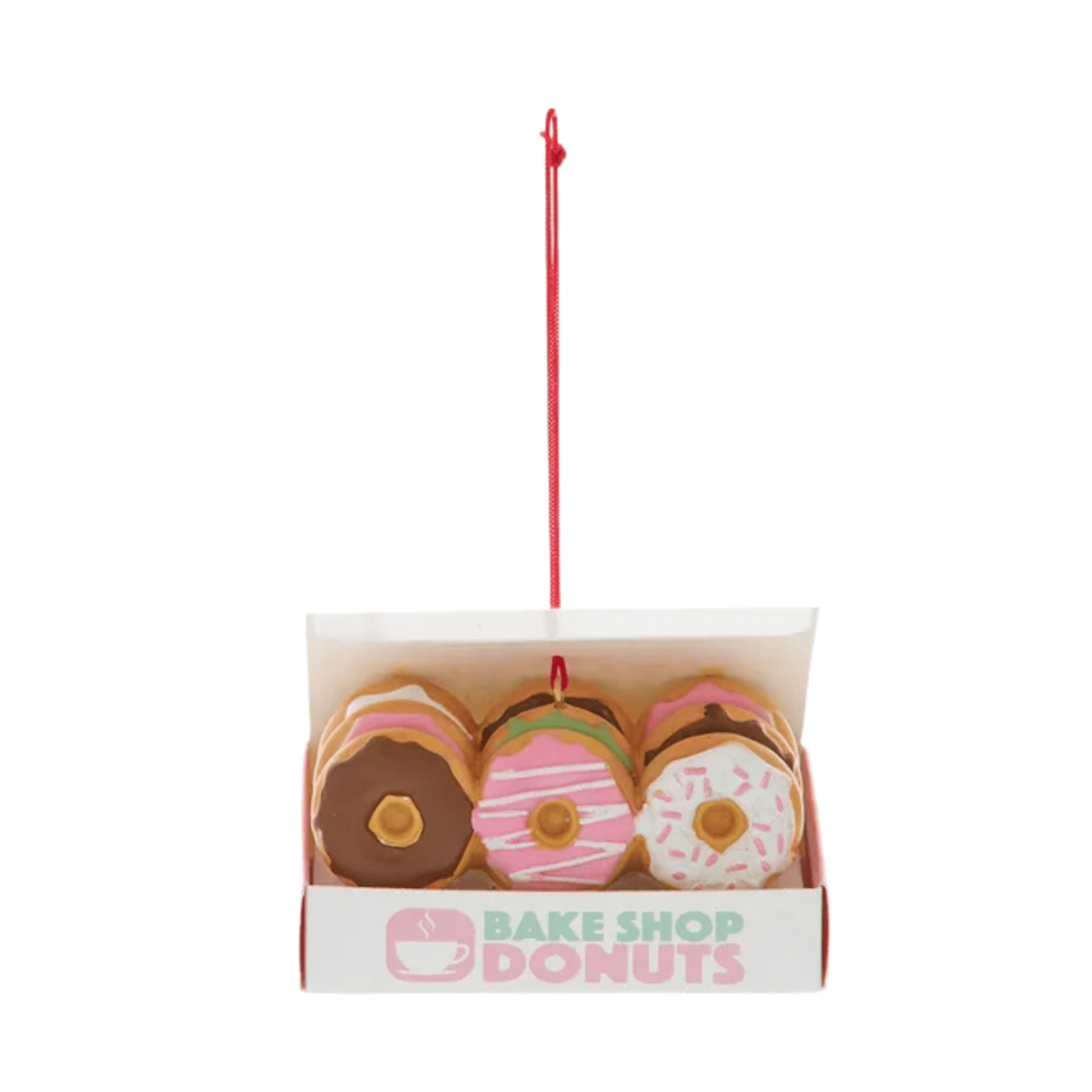 Pink Frosted Donut Box Ornament – Kurt Adler Sweet Holiday Decor - Tree Treasures