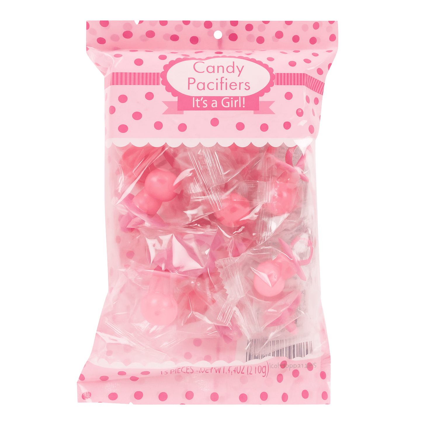 Pink Pacifier Candy 0.5 oz Peg Bag – It’s a Girl Baby Shower Favor - Tree Treasures