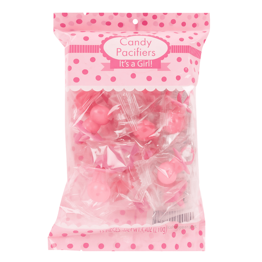 Pink Pacifier Candy 0.5 oz Peg Bag – It’s a Girl Baby Shower Favor - Tree Treasures