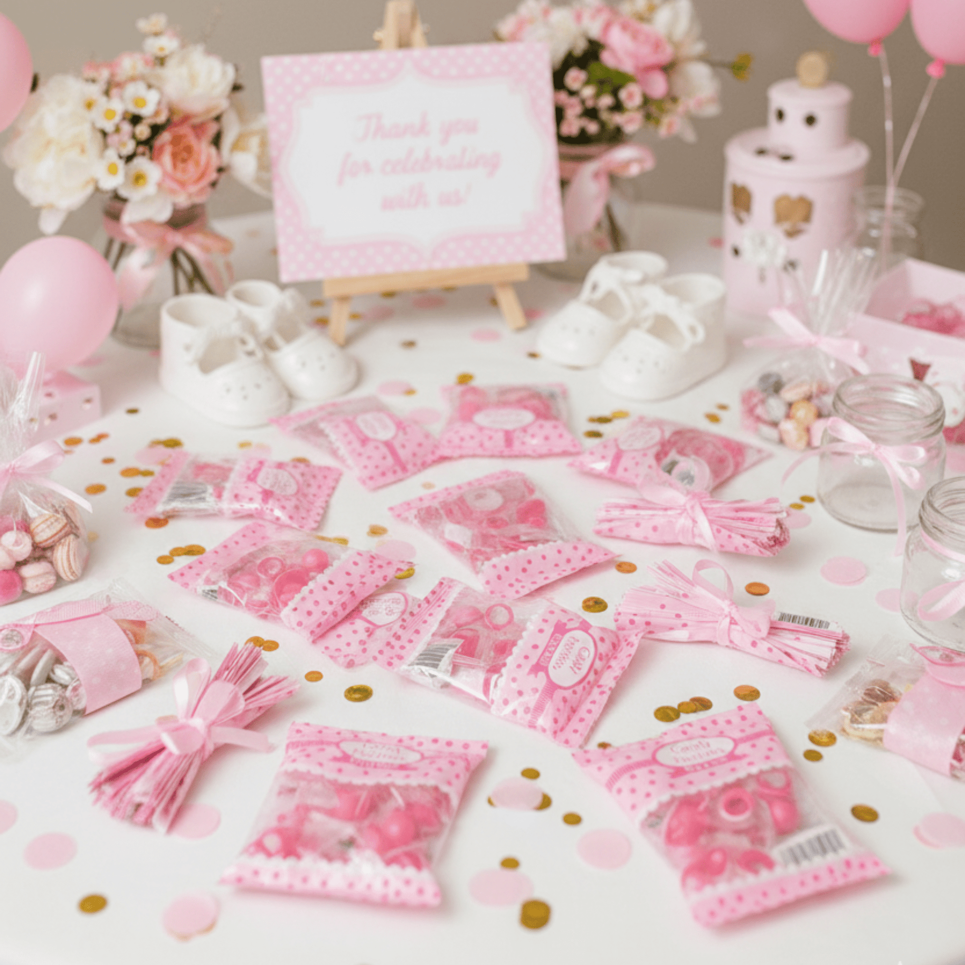 Pink Pacifier Candy 0.5 oz Peg Bag – It’s a Girl Baby Shower Favor - Tree Treasures