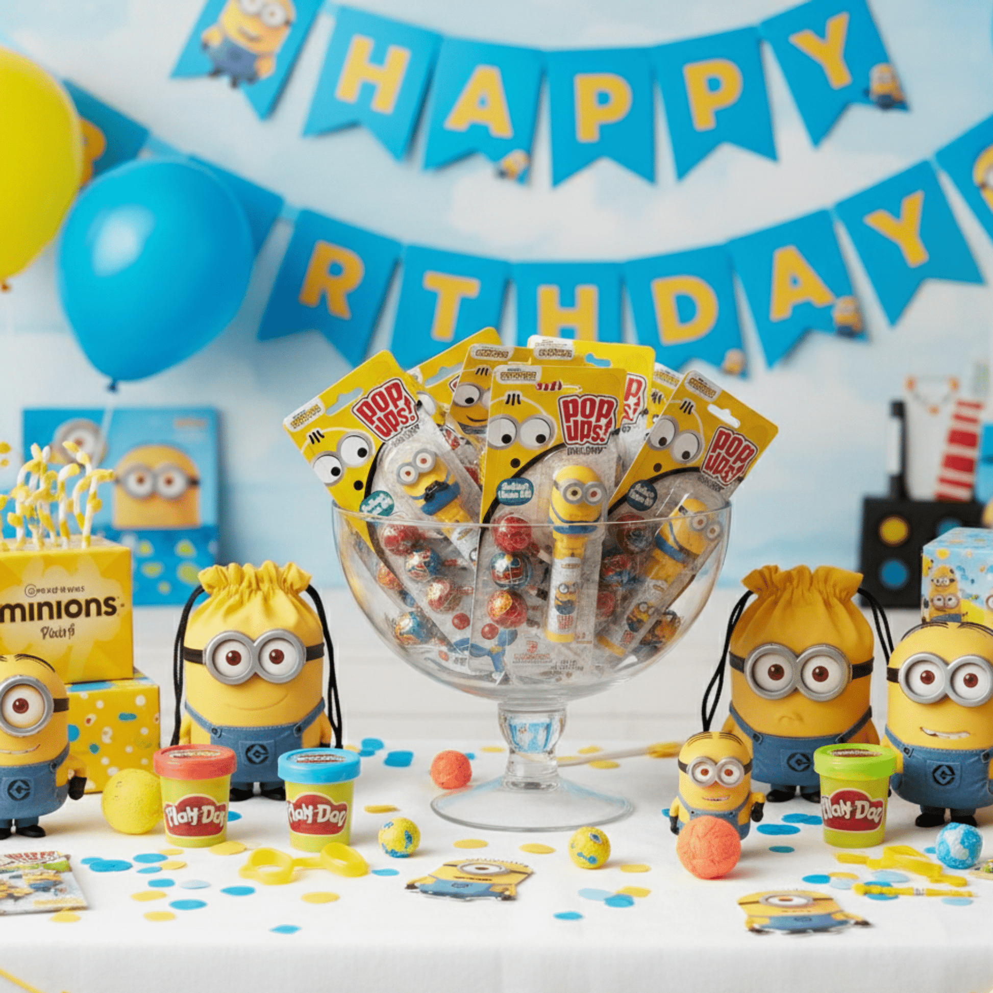 POP UPS! Minions Lollipop Holder 1.26 oz – Includes 3 Chupa Chups - Tree Treasures