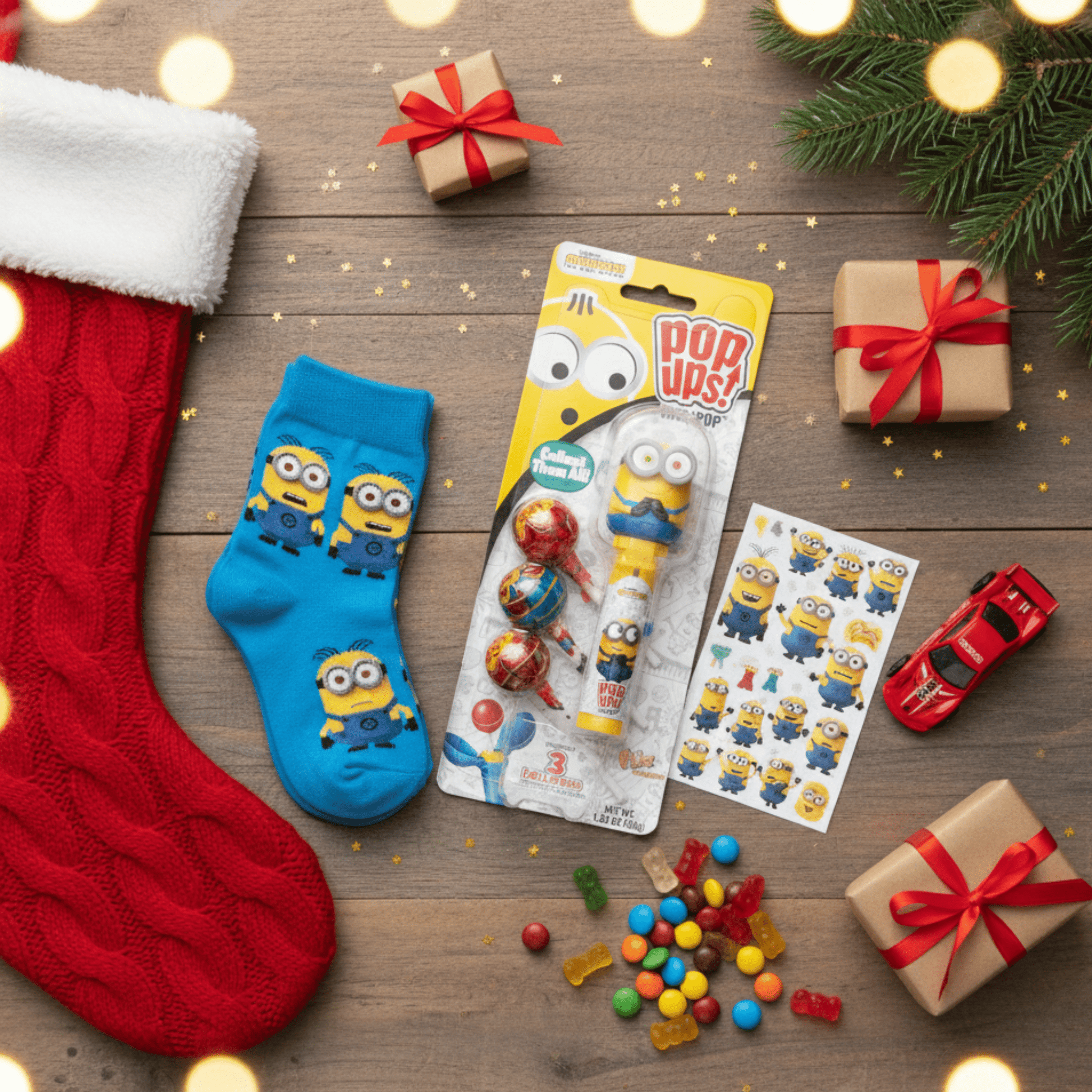 POP UPS! Minions Lollipop Holder 1.26 oz – Includes 3 Chupa Chups - Tree Treasures