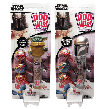 POP UPS! Star Wars The Mandalorian Lollipops – Includes 3 Chupa Chups Refill - Tree Treasures