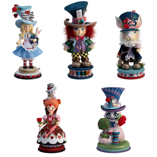 *PRESALE* 11" Hollywood Nutcrackers™ Alice In Wonderland Nutcrackers, 5 Assorted - Tree Treasures