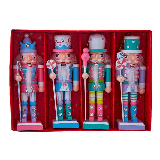 *PRESALE* 5" Candy Colored Nutcracker Ornaments, 4 - Piece Set - Tree Treasures
