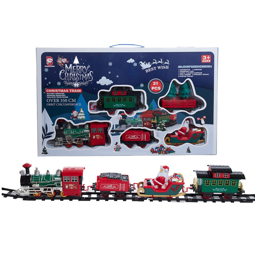 *PRESALE* Battery Operated Musical Train With Tree & Santa Table Piece - Tree Treasures