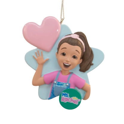 *PRESALE* Ms. Rachel™ With Heart Ornament For Personalization - Tree Treasures