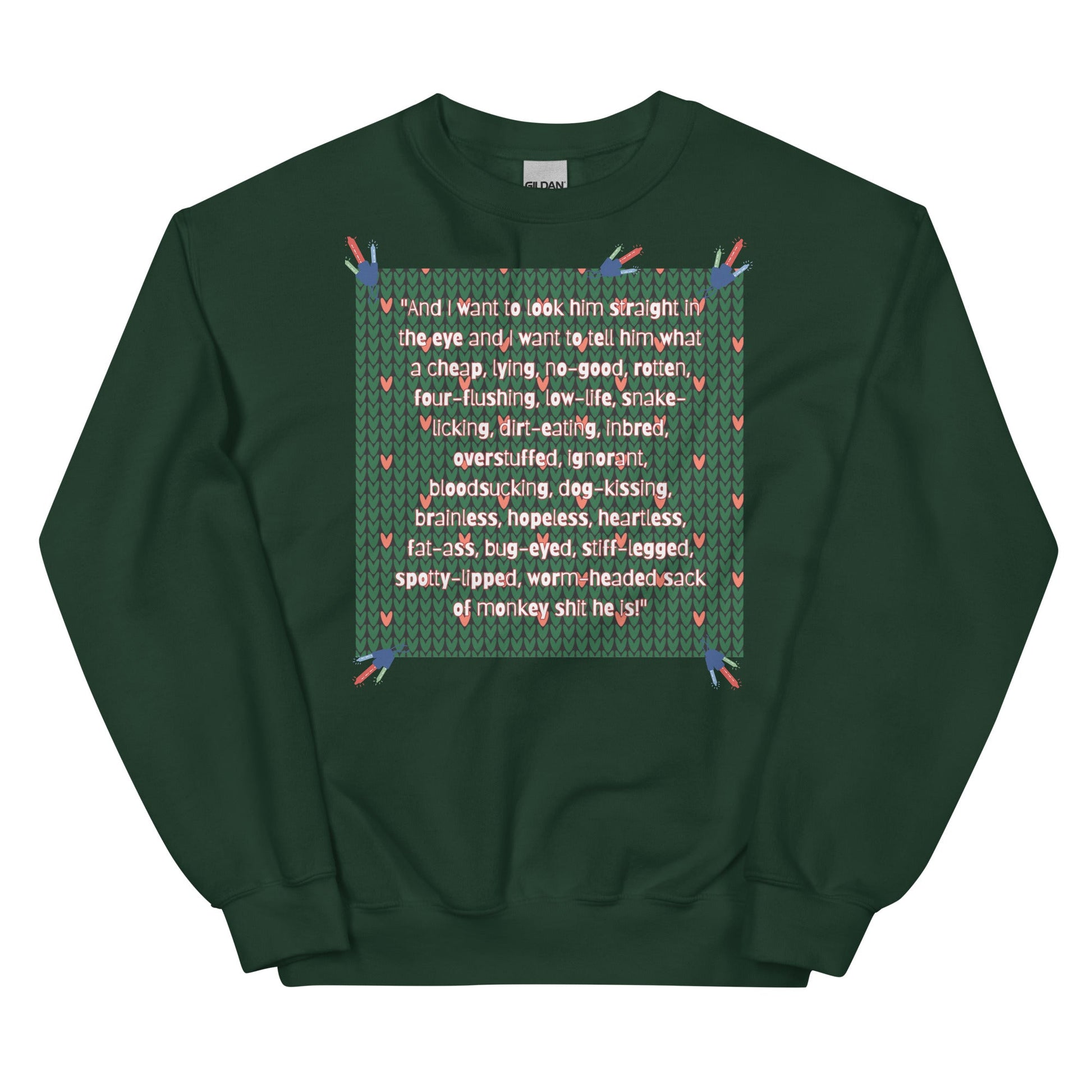 Rotten, Four - Flushing Ugly Christmas Sweater - Tree Treasures