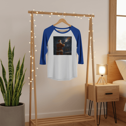 Stars & Stripes Santa Baseball Raglan – Patriotic Christmas 3/4 Sleeve Shirt, Unisex Holiday Tee - Tree Treasures
