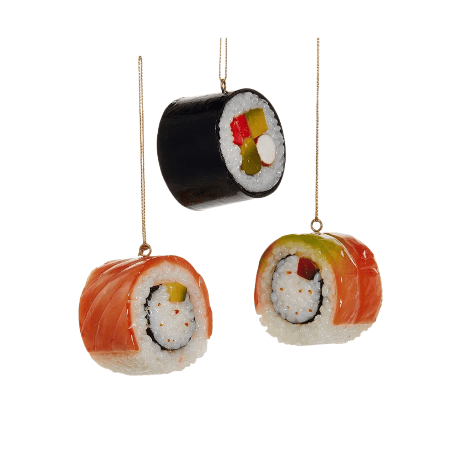 Sushi Ornaments, 3 Assorted – Unique Holiday Décor by Kurt Adler - Tree Treasures