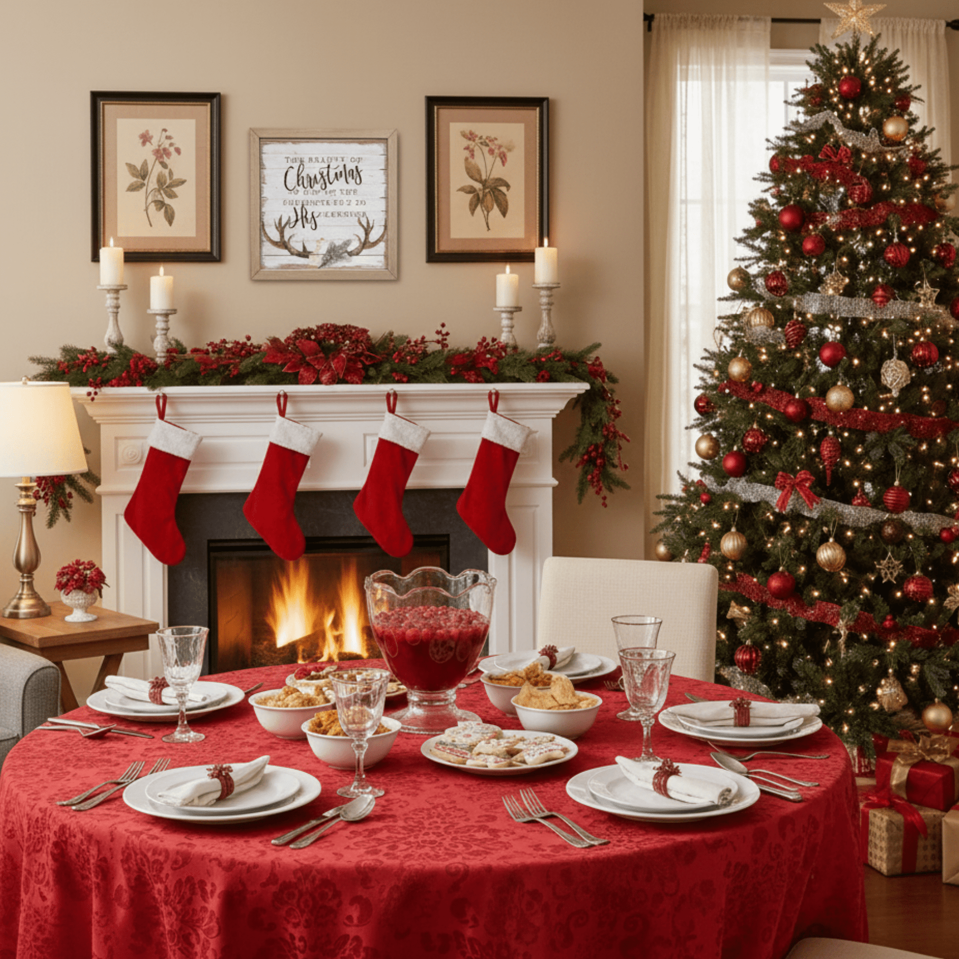 The Beauty of Christmas Rustic Wooden Wall Art – 14" x 14" Inspirational Holiday Décor - Tree Treasures