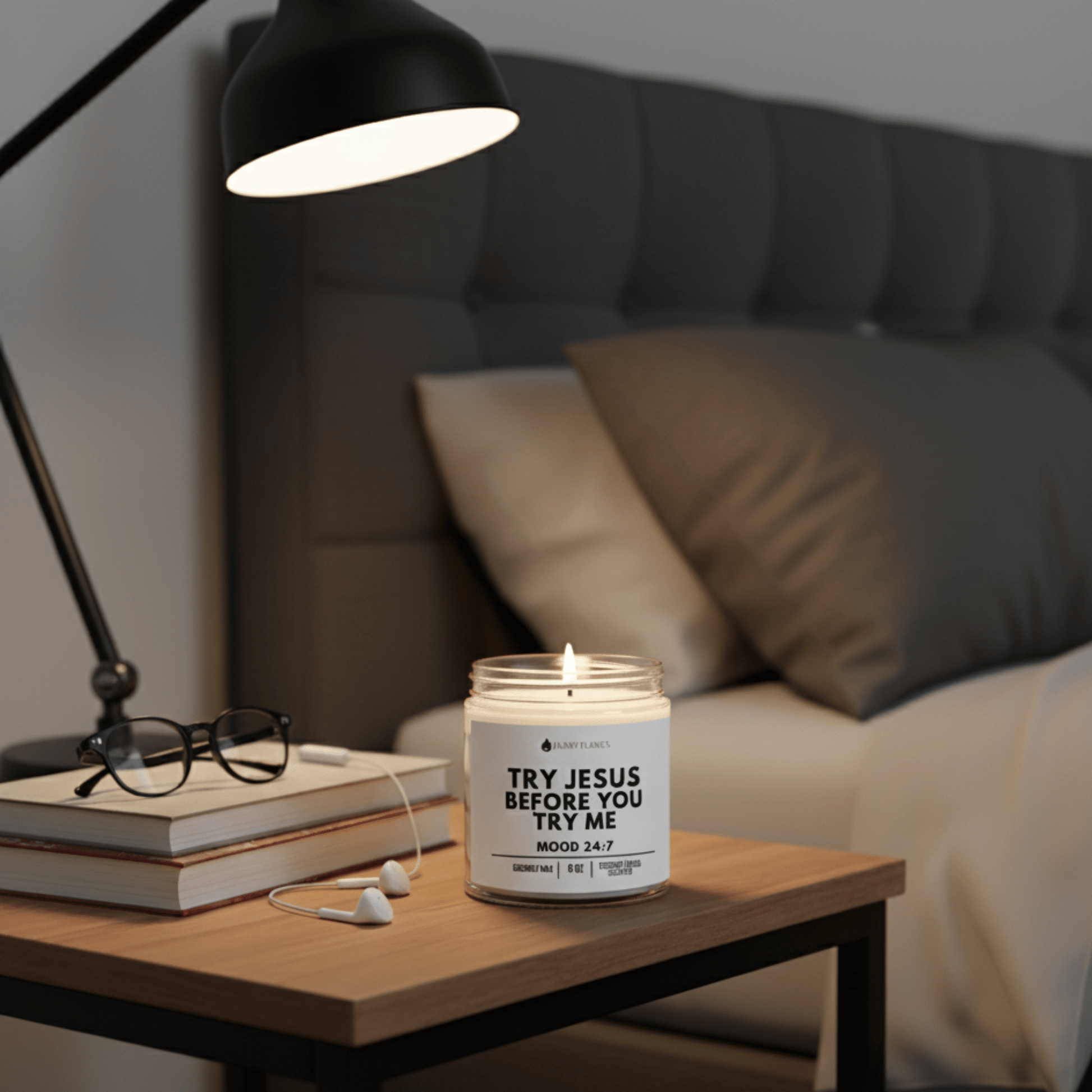 Try Jesus Before You Try Me – 9oz Coconut Oasis Scented Candle – Inspirational & Relaxing Gift - Tree Treasures