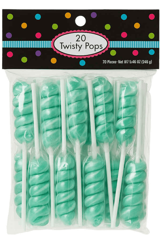 Twisty Pops – 20 Individually Wrapped Swirl Lollipops (8.46 oz Bag) – Bulk Candy for Parties, Buffets, Favors & Gifts - Tree Treasures
