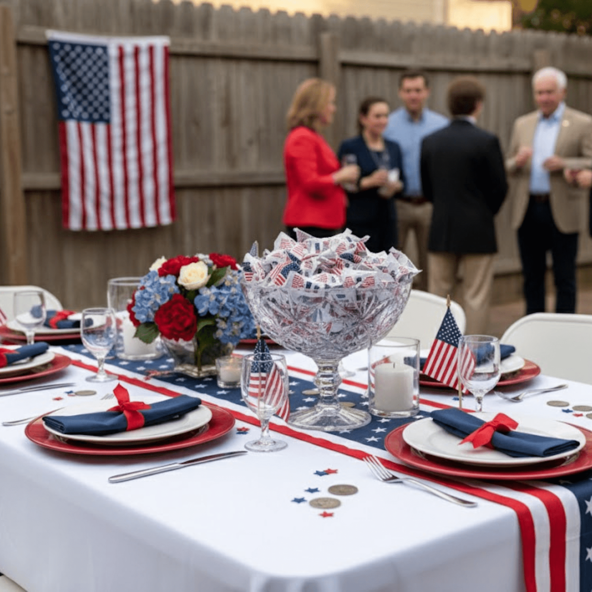 USA Flag Buttermints 216ct – Patriotic Candy for 4th of July, Memorial Day, Veterans Day, American Flag Candy, Red White and Blue Snacks, Buttermints Individually Wrapped in Bulk - Tree Treasures