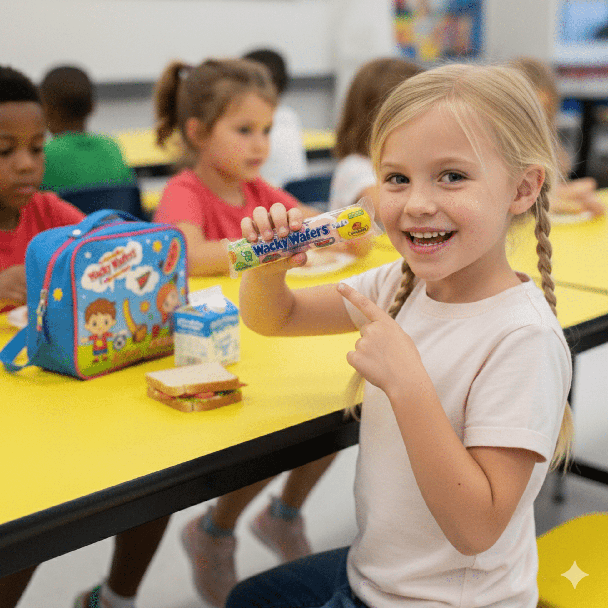 Wacky Wafers 1.2 oz – Assorted Fruit Flavored Sugar Wafers, 4 - Pack Nostalgic Candy Favorite - Tree Treasures